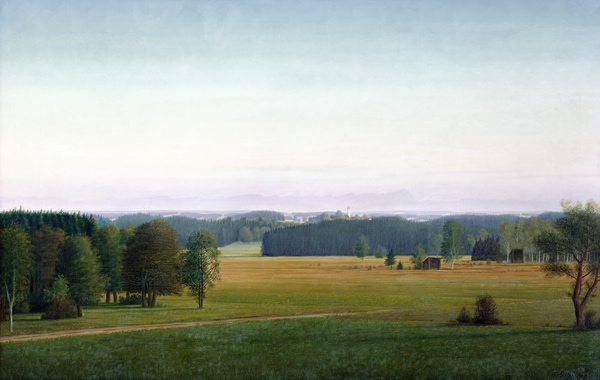 Countryside at Münsing a Georg Schrimpf