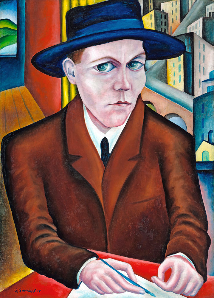 Portrait of Oskar Maria Graf a Georg Schrimpf
