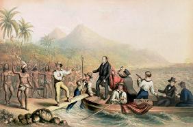 The Return of the Rev. John Williams at Tanna in the South Seas, the day before he was massacred (pr