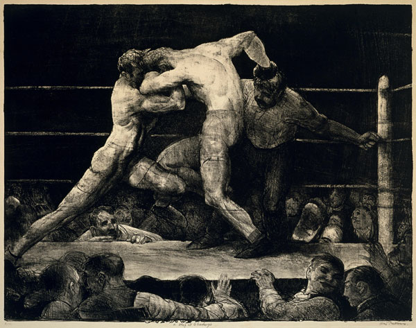 A Stag at Sharkey's a George Bellows