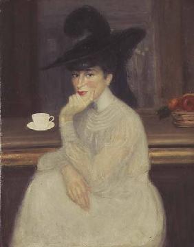 Waiting at the Bar: Portrait of Sarah Bernhardt