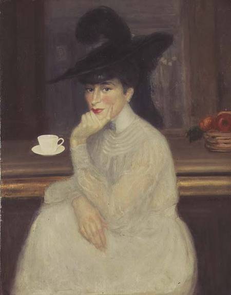 Waiting at the Bar: Portrait of Sarah Bernhardt a George Bottini