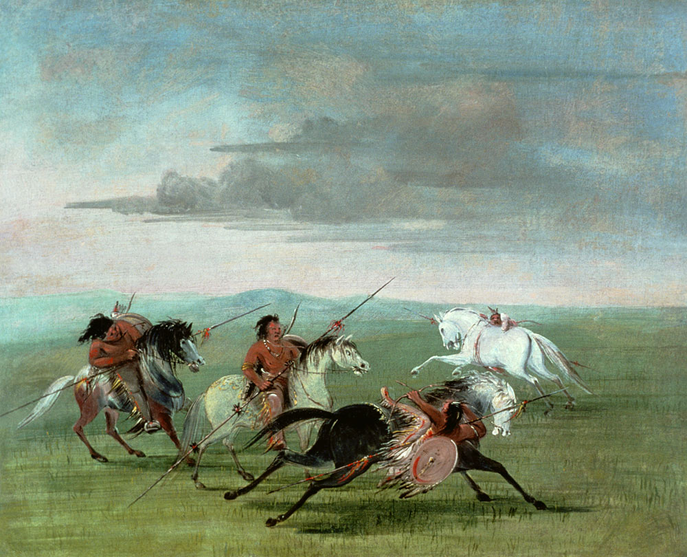 Comanche Feats of Martial Horsemanship a George Catlin