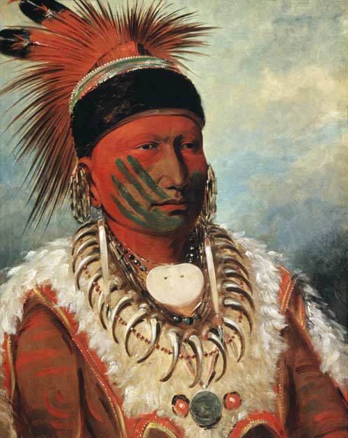 'White Cloud', Chief of the Iowas a George Catlin