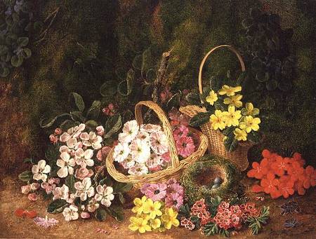 Spring Flowers in baskets a George Clare