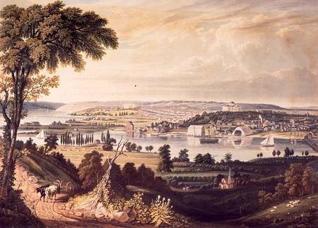 The City of Washington from beyond the Navy Yard, engraved by William James Bennett a George Cooke