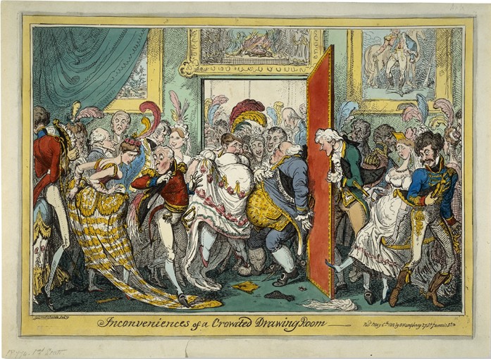 The Inconveniences of a Crowded Drawing Room a George Cruikshank