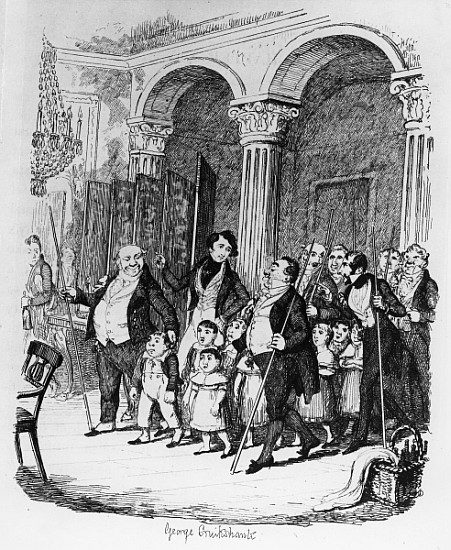 Public Dinners, illustration from ''Sketches Boz'', a George Cruikshank