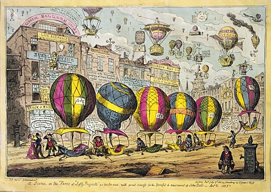 Scene in the Farce ''Lofty Prospects'' as performed with great success for the Benefit and amusement a George Cruikshank