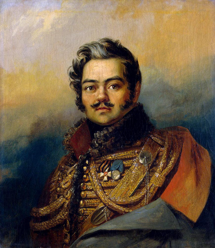 Portrait of Denis Davydov (1784-1839), soldier and poet a George Dawe