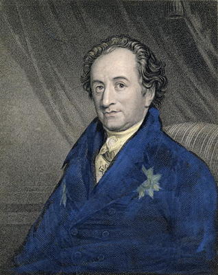 Portrait of Johann Wolfgang von Goethe (1749-1832) engraved by James Posselwhite (1798-1884) pub. by a George Dawe