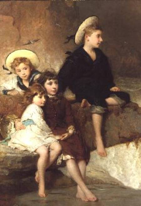 The Children of Sir Hussey Vivian at the Seaside a George Elgar Hicks