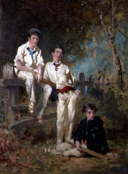 Three Young Cricketers a George Elgar Hicks