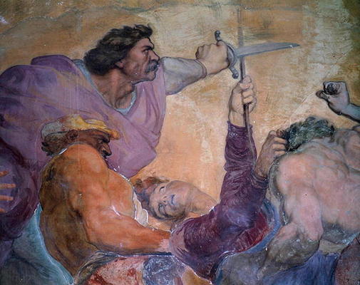 Detail of Punishment of the Doctor, Villa Medicea di Careggi (fresco) a George Frederick Watts