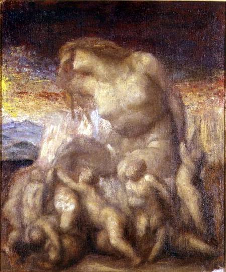 Study for 'Evolution' a George Frederick Watts