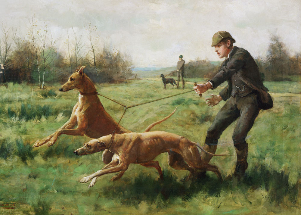 Exercising Greyhounds a George Goodwin Kilburne