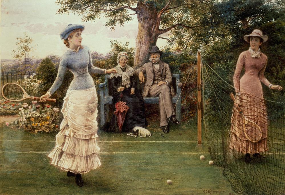 A Game of Tennis a George Goodwin Kilburne
