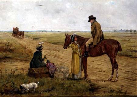 Waiting for the Stage Coach a George Goodwin Kilburne