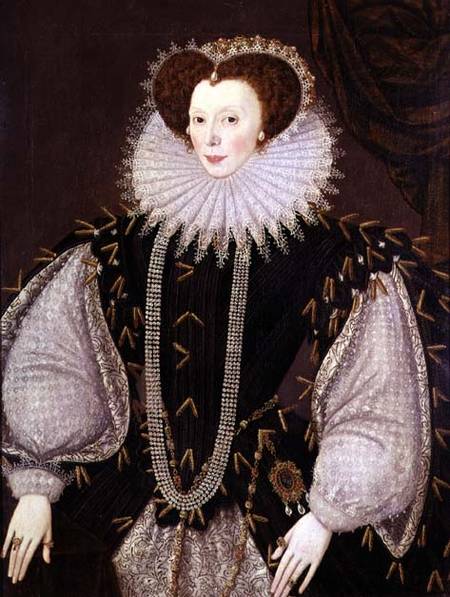Portrait of Elizabeth Sydenham, Lady Drake a George Gower