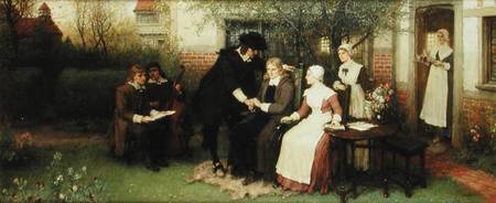 Andrew Marvell (1621-78) visiting his Friend John Milton (1608-74) a George Henry Boughton