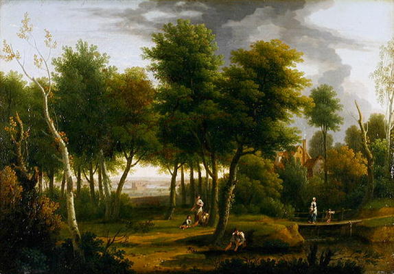 Woody Landscape, 1757 (oil on canvas) a George Lambert