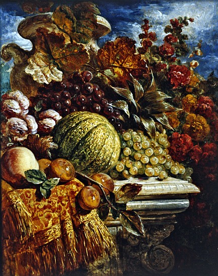 Still life with fruit a George Lance