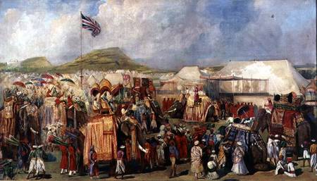 Native Princes Arriving in Camp for the Imperial Assemblage at Delhi a George Landseer