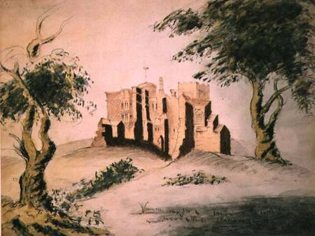 The Old Manor House of Woodstock (w/c and chalk on paper) a George Marquis of Blandford