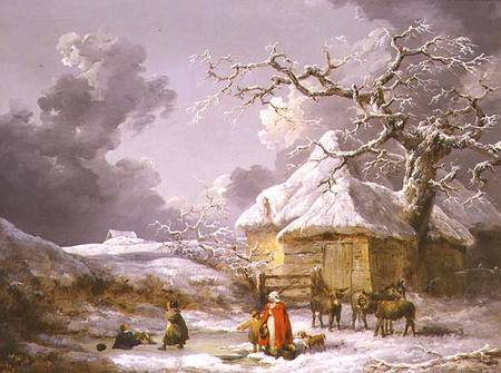 A Fall on the Ice a George Morland
