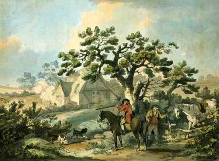 Partridge Shooting, etched by Thomas Rowlandson (1756-1827), pub. by J. Harris, 1789 a George Morland