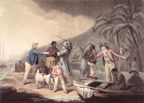 The Slave Trade, engraved by J.R. Smith (coloured engraving) a George Morland