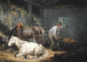 Horses in a Stable