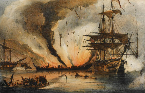 The Naval Battle of Navarino on 20 October 1827 a George Philip Reinagle