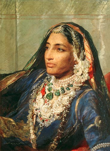 Portrait of Rani Jindan Singh, In An Indian Sari a George Richmond