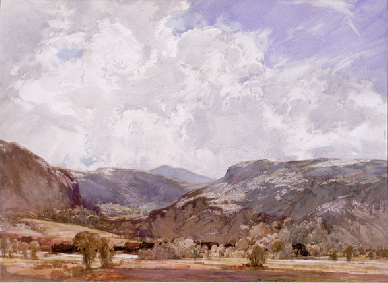 Conway Valley - Midday (bodycolour) a George Robert Rushton
