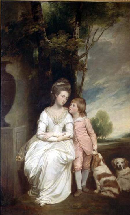 The Countess of Albemarle and her son a George Romney