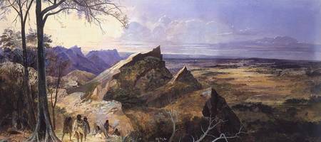 Aborigines in an Australian Landscape a George Rowe