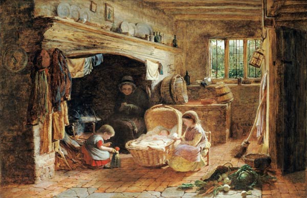 A Cottage Fireside a George Smith