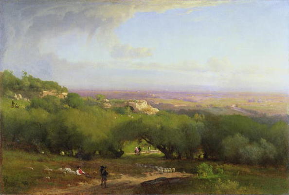 The Alban Hills, 1873 (oil on canvas) a George Snr. Inness