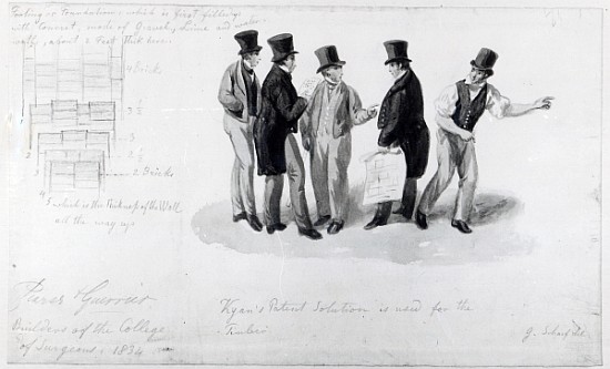 Builders, surveyors and architects at the building of the Royal College of Surgeons a George the Elder Scharf