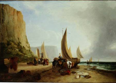 Fishermen unloading their catch a George Vincent