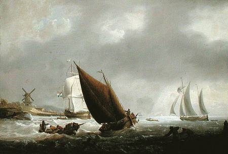 Shipping off a Dutch Estuary a George Webster