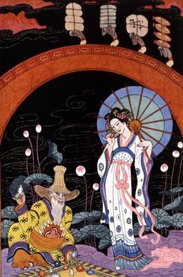 China, from 'The Art of Perfume', pub. 1912 (pochoir print) a Georges Barbier