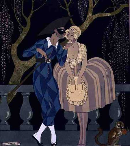 Harlequin's Kiss a Georges Barbier
