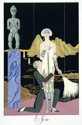 Night, 1925 (pochoir print) a Georges Barbier