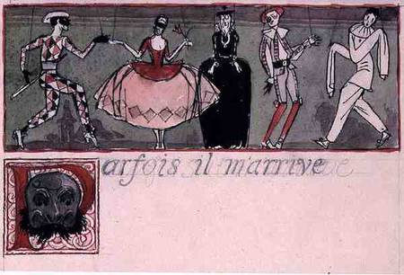 'Parfois il m'arrive' (ink and w/c on paper) a Georges Barbier