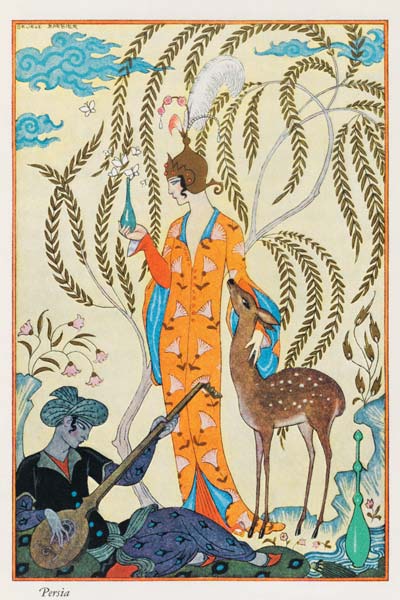 Persia, illustration from 'The Art of Perfume', pub. 1912 (pochoir print) a Georges Barbier
