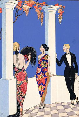 The Taste of Shawls, 1922 (pochoir print) a Georges Barbier