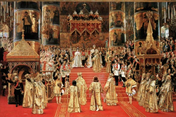 Coronation of Empreror Alexander III and Empress Maria Fyodorovna a Georges Becker