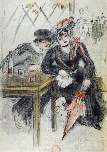 A Prostitute and her Client, illustration from ''La Maison Philibert'' Jean Lorrain (1855-1906) publ a Georges Bottini